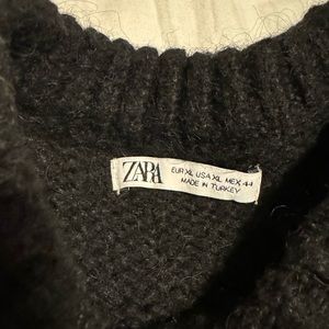 zara black chunky sweater